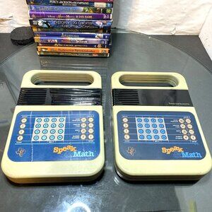 Lot Of 2- Vintage Texas Instruments Speak & Math Learning Toy Electronic Tested